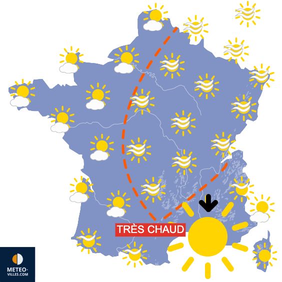 Carte de température France