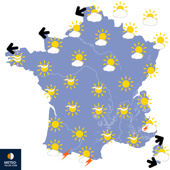 Carte de température France
