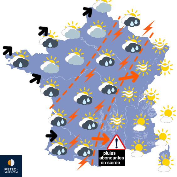 Carte de température France