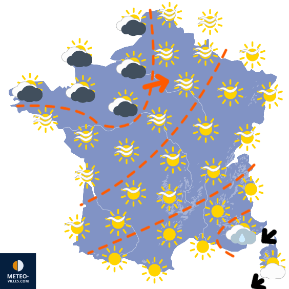 Carte de température France