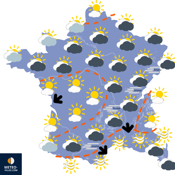 Carte de température France