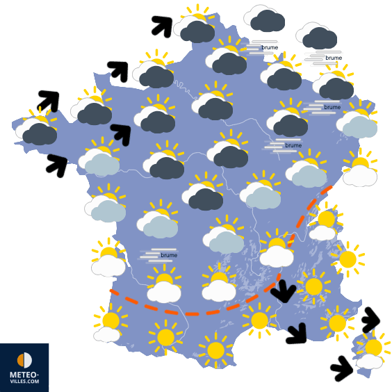 Carte de température France