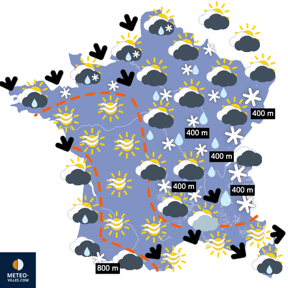 Carte de température France