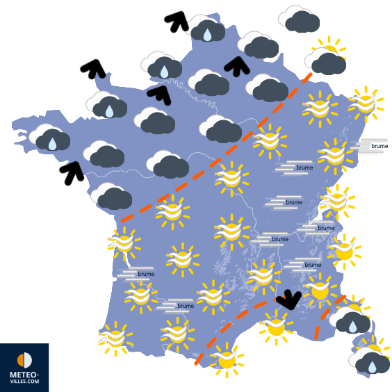 Carte de température France