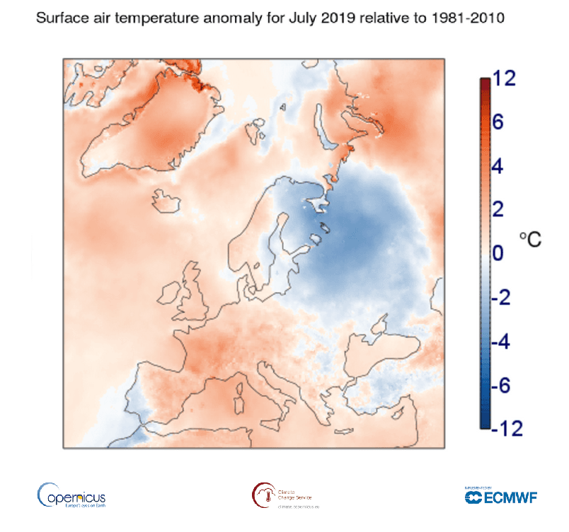 Image d'illustration pour Juillet 2019 - nouveau record de température moyenne mondiale
