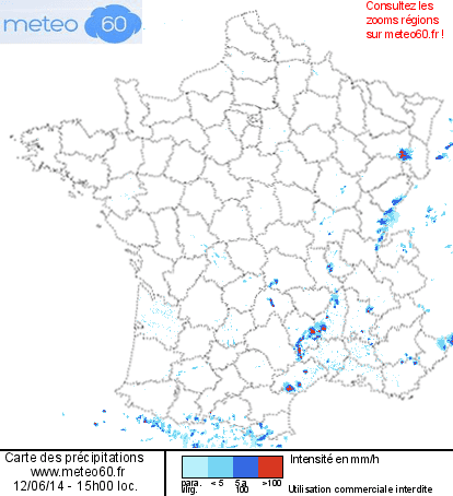 Image d'illustration pour Orage fort au Sud et à l'Est - 5 foudroyés en Côte d'Or