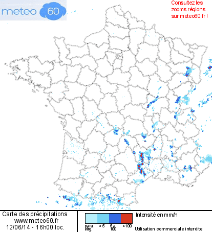 Image d'illustration pour Orage fort au Sud et à l'Est - 5 foudroyés en Côte d'Or