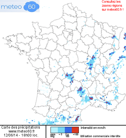 Image d'illustration pour Orage fort au Sud et à l'Est - 5 foudroyés en Côte d'Or