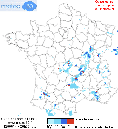 Image d'illustration pour Orage fort au Sud et à l'Est - 5 foudroyés en Côte d'Or